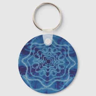 Llavero Cadena de clave de tinte de estrella azul Trippy