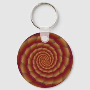 Llavero Cadena de clave espiral Piel de serpiente marrón