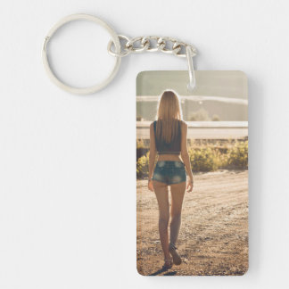 Llavero Cadena de clave fotográfica de Chica de país