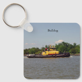 Llavero cadena de clave metalizado de bulldog