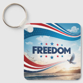 Llavero Cadena de clave Metalizado de Freedom Square