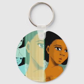 Llavero Cadena de clave naturalmente Verde azulada