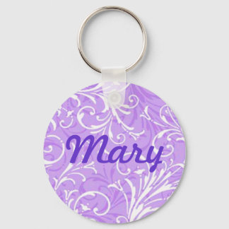 Llavero Cadena de clave ornamental púrpura personalizado