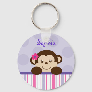 Llavero Cadena de clave personalizada de mono Chica de lil