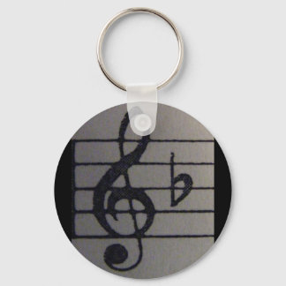 Llavero Cadena de clave plana Treble Clef B