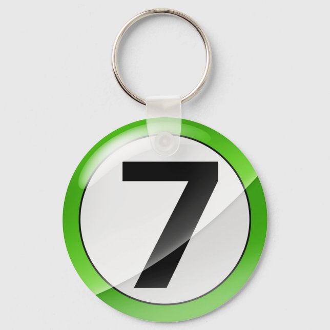 Llavero Cadena de clave verde número 7 (Anverso)