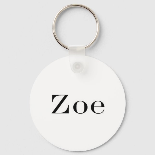 Llavero Cadena de clave Zoe Name (Anverso)
