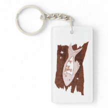 Cadena de claves acrílicas de los ferrados espacia