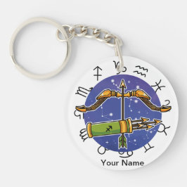 Llavero Cadena de claves acrílicas de Sagittarius y Aries