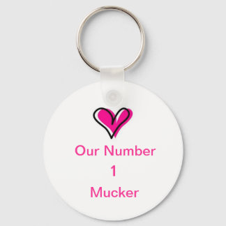 Llavero Cadena de claves Amar a nuestro Mucker Número 1