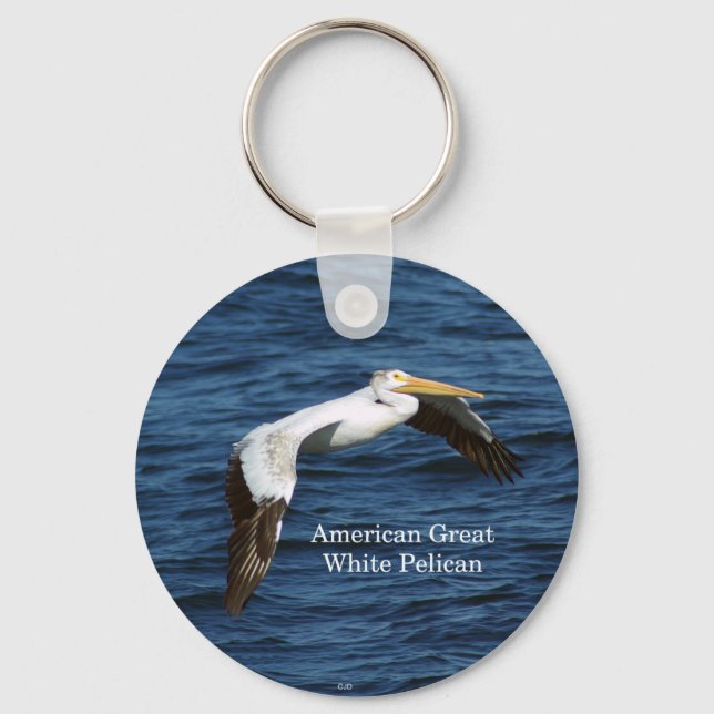 Llavero Cadena de claves American Great White Pelican (Anverso)