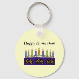 Llavero Cadena de claves Animal Dreidel Hannukah Menorah