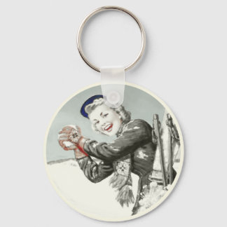 Llavero Cadena de claves antiguas con impresión de vacacio