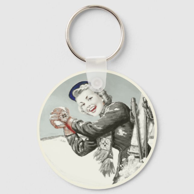 Llavero Cadena de claves antiguas con impresión de vacacio (Anverso)