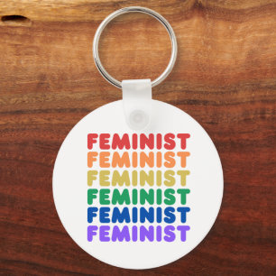 Llavero cadena de claves arco iris del orgullo feminista