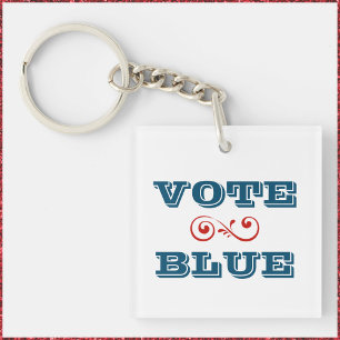 Llavero Cadena de claves AZUL de VOTACIÓN