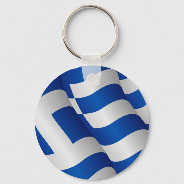Llavero Cadena de claves Bandera de Grecia (Anverso)
