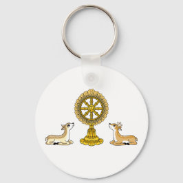 Llavero Cadena de claves Buddha Dharma Wheel & Deers