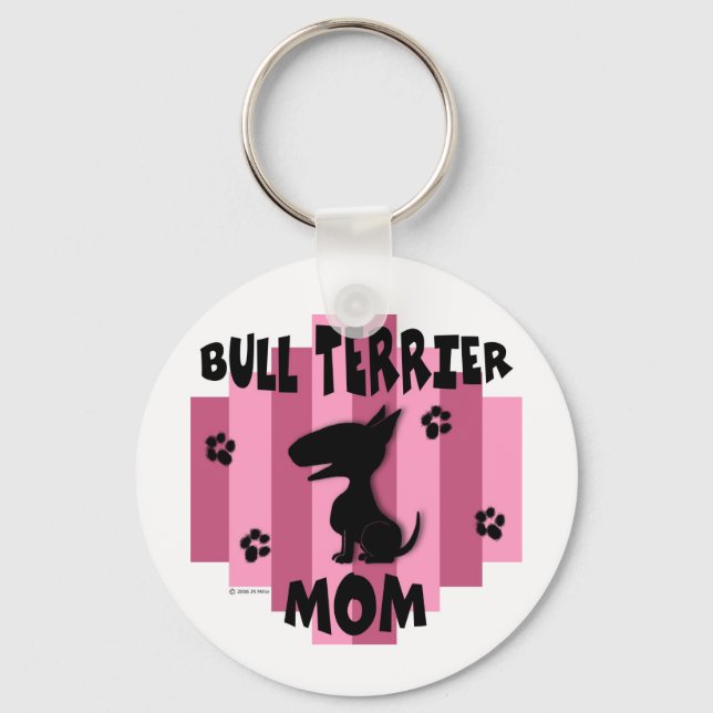 Llavero Cadena de claves Bull Terrier Mom (Anverso)