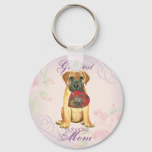 Llavero Cadena de claves Bullmastiff Heart Mom