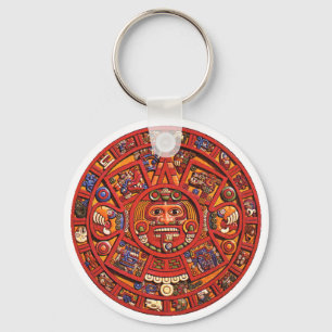 Llavero Cadena de claves: calendario azteca