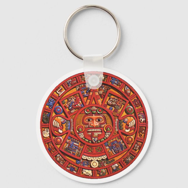 Llavero Cadena de claves: calendario azteca (Anverso)
