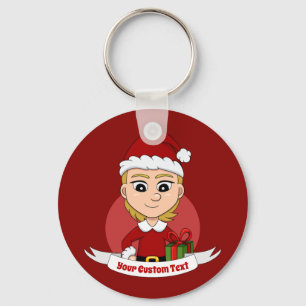 Llavero cadena de claves chica personalizado de navidades