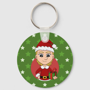 Llavero cadena de claves chica personalizado de navidades