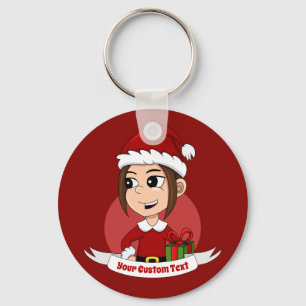 Llavero cadena de claves chica personalizado de navidades