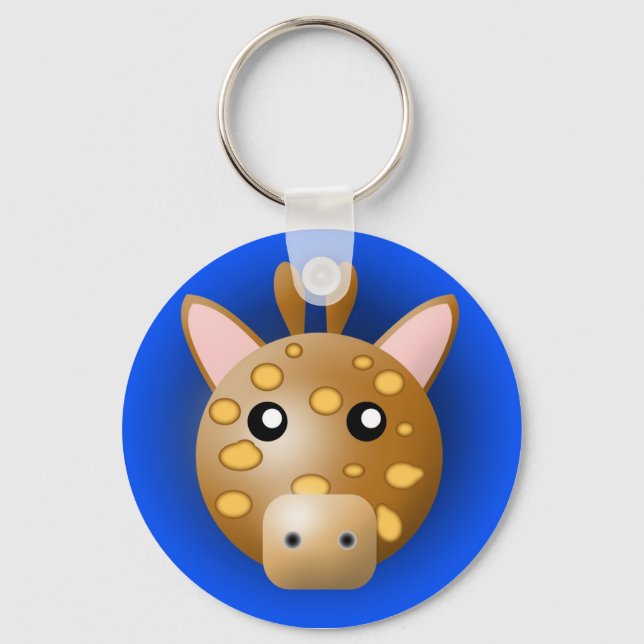 Llavero cadena de claves con animal: jirafa (Anverso)