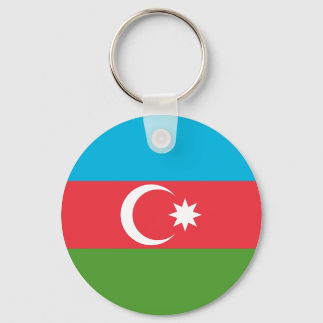 Llavero Cadena de claves con bandera de Azerbaiyán (Anverso)