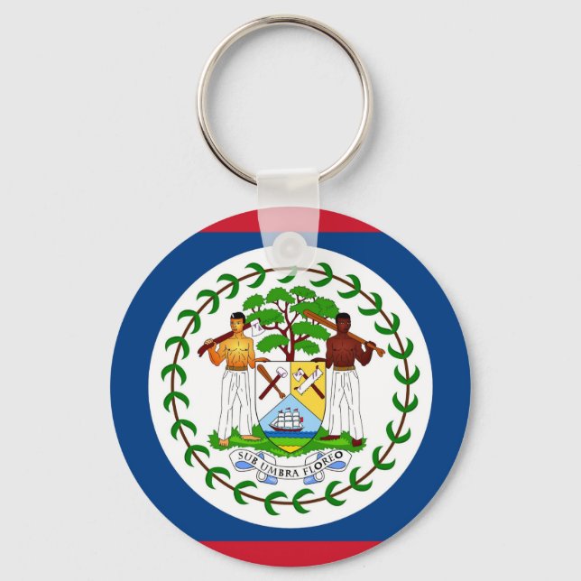 Llavero Cadena de claves con bandera de Belice (Anverso)