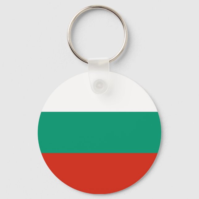 Llavero Cadena de claves con bandera de Bulgaria (Anverso)