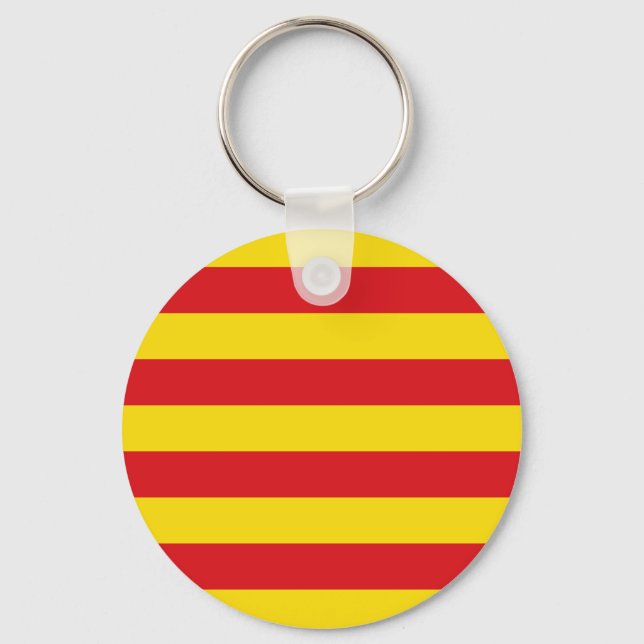 Llavero Cadena de claves con bandera de Cataluña (Anverso)