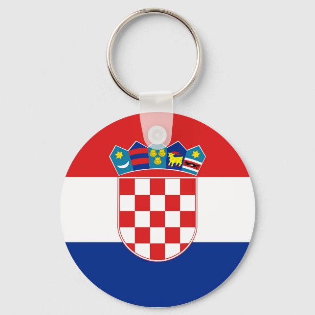 Llavero Cadena de claves con bandera de Croacia (Anverso)