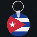 Llavero Cadena de claves con bandera de Cuba<br><div class="desc">Cadena de claves con bandera de Cuba.</div>