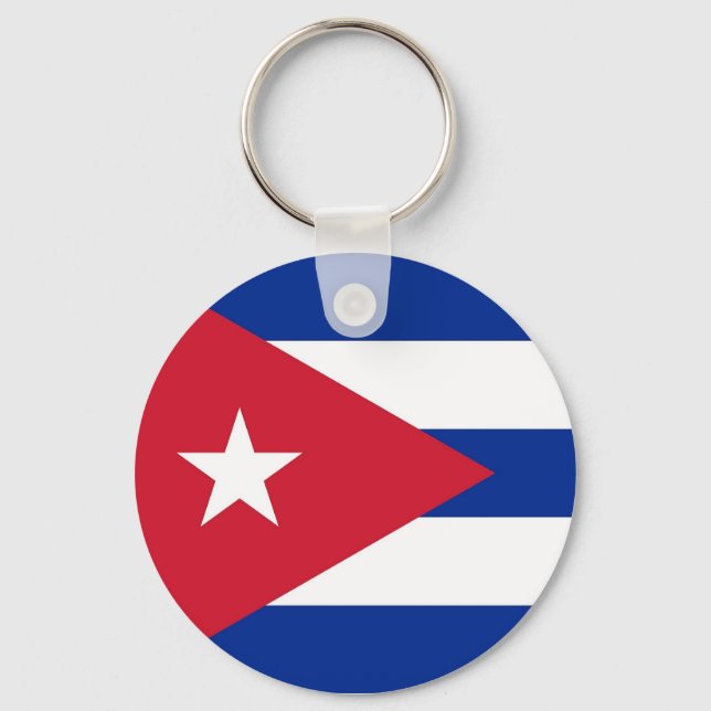 Llavero Cadena de claves con bandera de Cuba (Anverso)