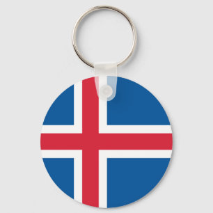 Llavero Cadena de claves con bandera de Islandia