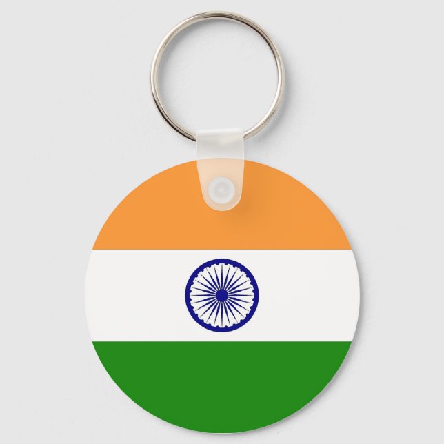 Llavero Cadena de claves con bandera de la India (Anverso)