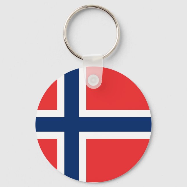 Llavero Cadena de claves con bandera de Noruega (Anverso)