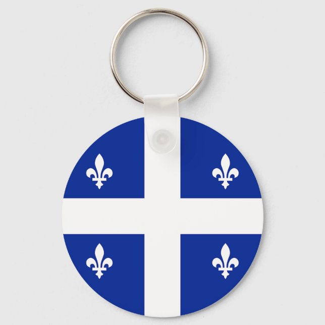 Llavero Cadena de claves con bandera de Quebec, Canadá (Anverso)
