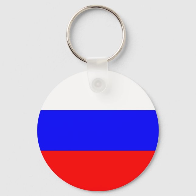 Llavero Cadena de claves con bandera de Rusia (Anverso)