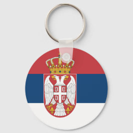 Llavero Cadena de claves con bandera de Serbia