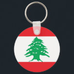 Llavero Cadena de claves con bandera del Líbano<br><div class="desc">Cadena de claves con bandera del Líbano.</div>