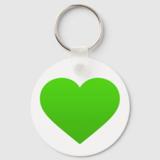 Llavero cadena de claves con corazón verde