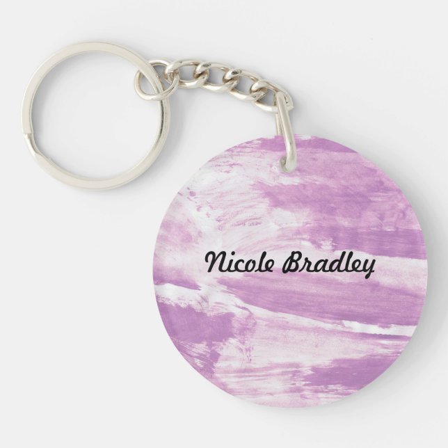 Llavero Cadena de claves con diseño abstracto y nombre del (Frente)