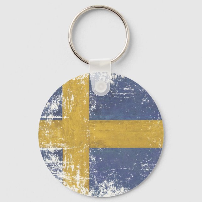 Llavero Cadena de claves con la bandera ventilado sucia de (Anverso)