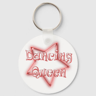 Llavero Cadena de claves con logotipo rosa de Reina bailar