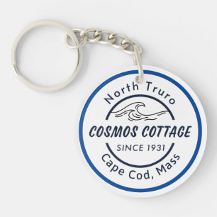 Llavero Cadena de claves Cosmos Cottage con logotipo y fot