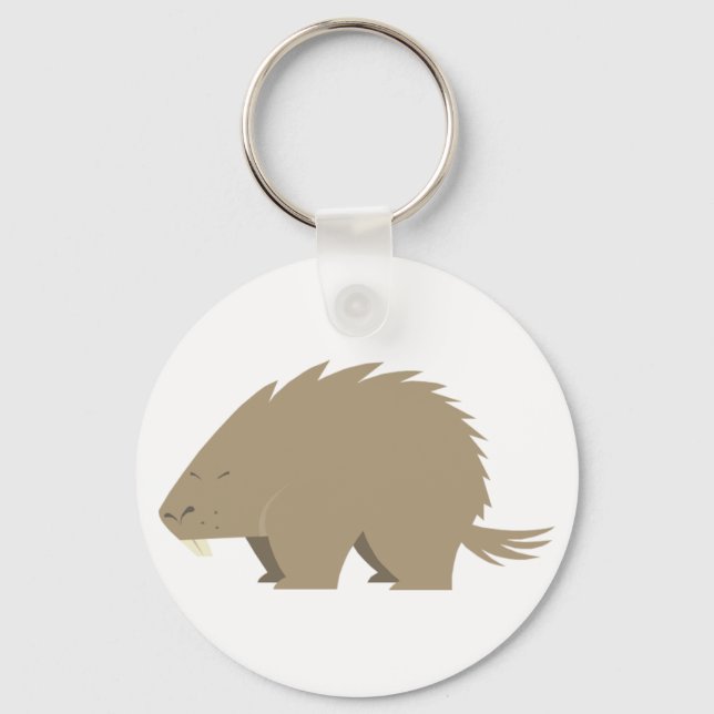 Llavero Cadena de claves Cute Porcupine (Anverso)